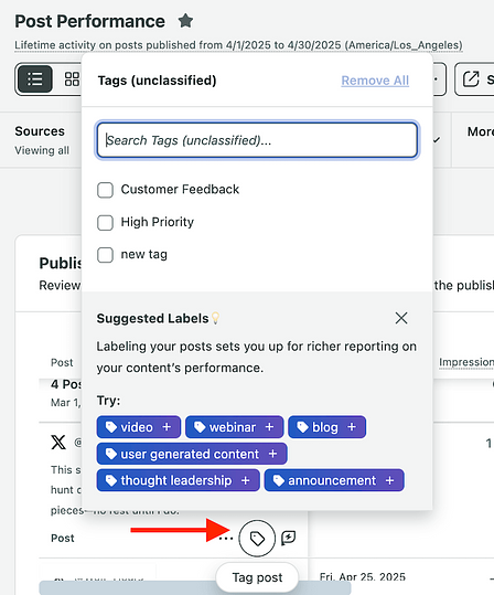 Adding tags to posts in Sprout