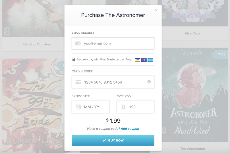 Screenshot of the Payhip platform