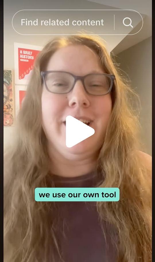 Sprout's Tiktok video showing how Sprout's social team uses My Reports to save time