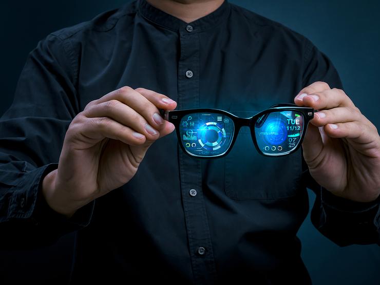 An optometrist conducting eye exam