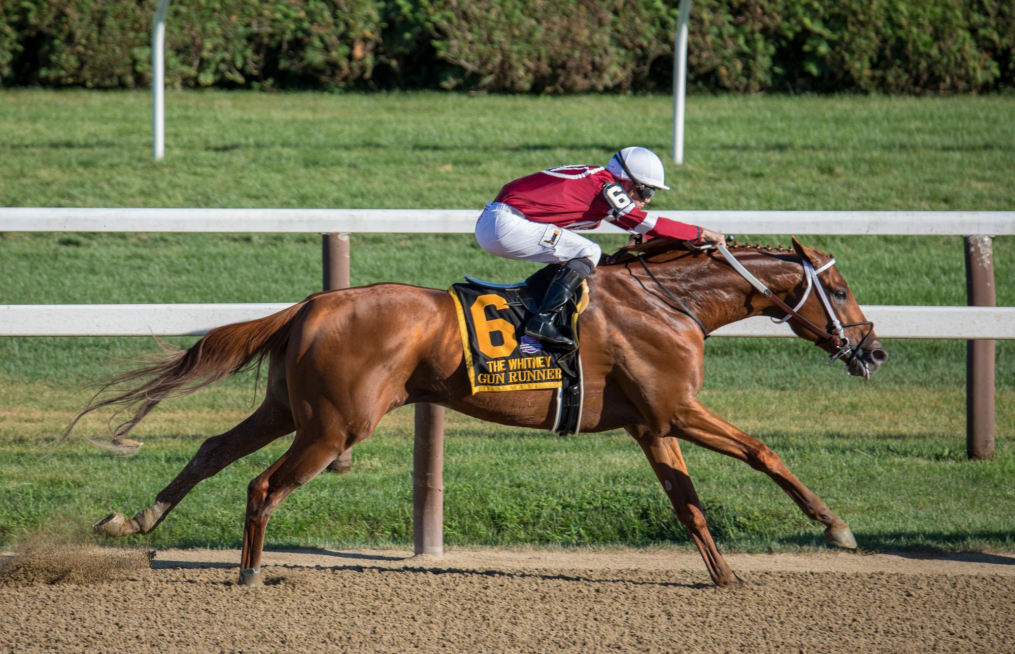 Thoroughbred horse racing at the Kentucky Derby at Churchill Downs